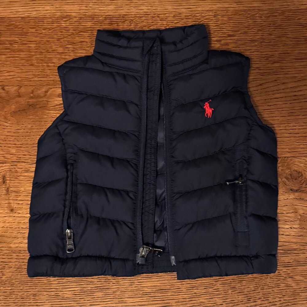 Polo - Navy Puffer Vest - 6m